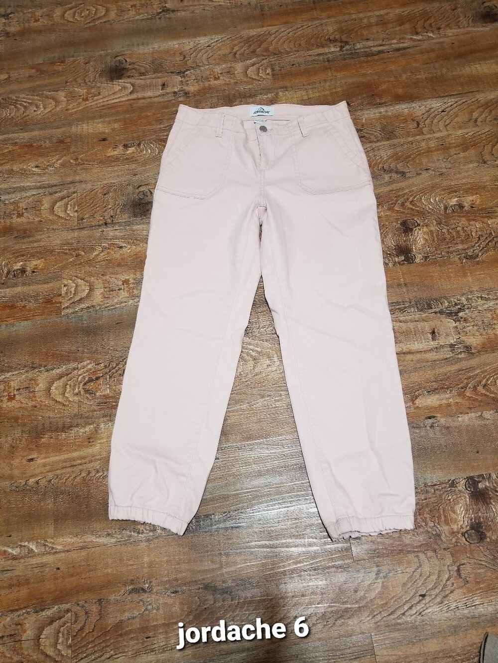 Jordache Pale Pink Jogger Jeans 6 Denim